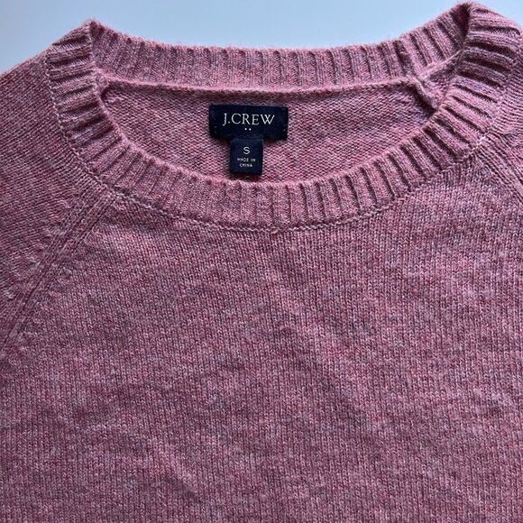 J.Crew Lambswool Supersoft Crewneck Sweater Pink Marl Men’s Small - Picture 3 of 6